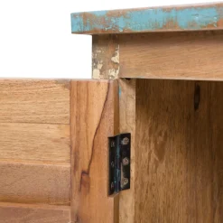 Armoire<Made in Meubles Armoire à  lattes en bois coloré Ethnik