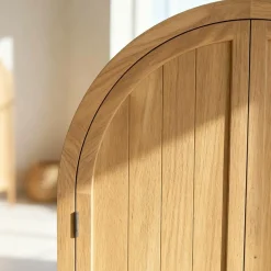 Armoire<Made in Meubles Armoire arrondie en bois d'orme Alicia