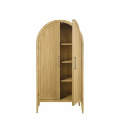 Armoire<Made in Meubles Armoire arrondie en bois d'orme Alicia