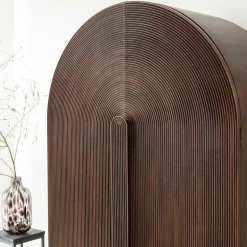 Armoire<Made in Meubles Armoire arrondie en bois de manguier Julio