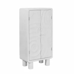 Armoire|Meuble De Rangement<Made in Meubles Armoire en bois effet béton blanc Danaé