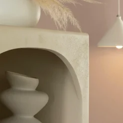 Armoire<Made in Meubles Armoire en bois effet béton et bois d'acacia Dalva