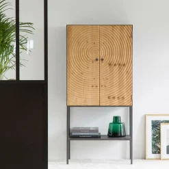 Armoire<Made in Meubles Armoire en pin et métal Rondin