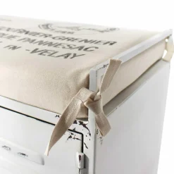 Banc<Made in Meubles Banc avec rangement en métal blanc Félicie