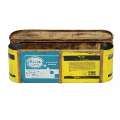 Banc<Made in Meubles Banc coffre en bois et métal recyclé Victorine