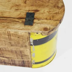 Banc<Made in Meubles Banc coffre en bois et métal recyclé Victorine