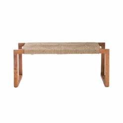 Banc<Made in Meubles Banc en bois d'acacia et laine Marietta
