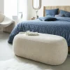 Banc<Made in Meubles Banc en tissu écru Lola