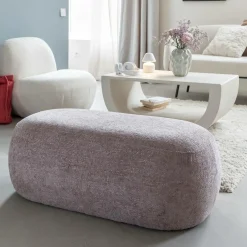 Banc<Made in Meubles Banc en tissu lilas Lola