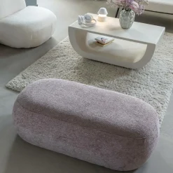 Banc<Made in Meubles Banc en tissu lilas Lola