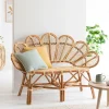 Fauteuil|Canapé<Made in Meubles Banquette fleur en rotin Rattan