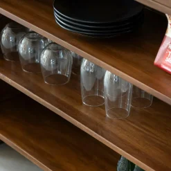 Meuble Bar<Made in Meubles Bar en bois de manguier et cannage Remick