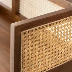 Meuble Bar<Made in Meubles Bar en bois de manguier et cannage Remick