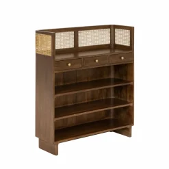 Meuble Bar<Made in Meubles Bar en bois de manguier et cannage Remick