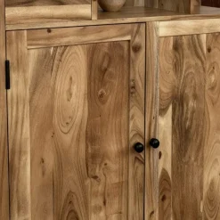 Bibliothèque<Made in Meubles Bibliothèque asymétrique en bois d'acacia Nathan