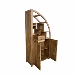 Bibliothèque<Made in Meubles Bibliothèque asymétrique en bois d'acacia Nathan