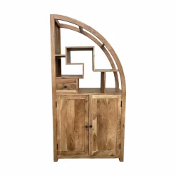 Bibliothèque<Made in Meubles Bibliothèque asymétrique en bois d'acacia Nathan