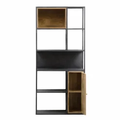 Bibliothèque<Made in Meubles Bibliothèque en bois de manguier et métal Locker