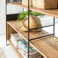 Bibliothèque<Made in Meubles Bibliothèque en bois recyclé 180 cm Blaise