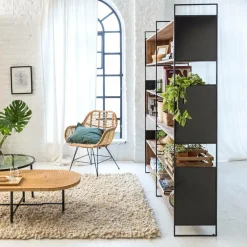 Bibliothèque<Made in Meubles Bibliothèque en bois recyclé 180 cm Blaise