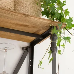 Bibliothèque<Made in Meubles Bibliothèque en métal et bois de manguier Marcel