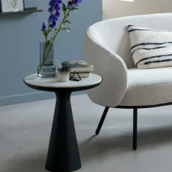 Bout De Canapé & Sellette<Made in Meubles Bout de canapé en aluminium et marbre Marceau