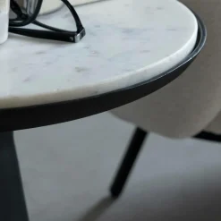 Bout De Canapé & Sellette<Made in Meubles Bout de canapé en aluminium et marbre Marceau