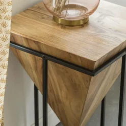 Bout De Canapé & Sellette<Made in Meubles Bout de canapé en bois d'acacia et métal Roméo