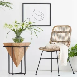 Bout De Canapé & Sellette<Made in Meubles Bout de canapé en bois d'acacia et métal Roméo