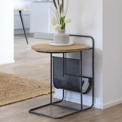 Bout De Canapé & Sellette<Made in Meubles Bout de canapé en bois de sapin et métal Denise