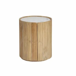 Bout De Canapé & Sellette<Made in Meubles Bout de canapé en bois de manguier et marbre Moana