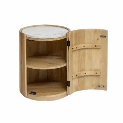 Bout De Canapé & Sellette<Made in Meubles Bout de canapé en bois de manguier et marbre Moana