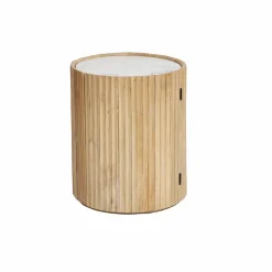 Bout De Canapé & Sellette<Made in Meubles Bout de canapé en bois de manguier et marbre Moana