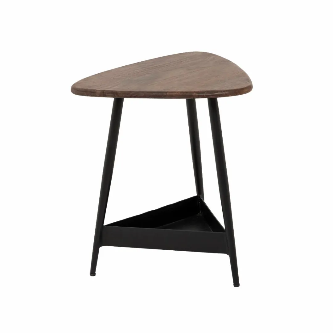 Bout De Canapé & Sellette<Made in Meubles Bout de canapé en bois de manguier et métal noir Tilian