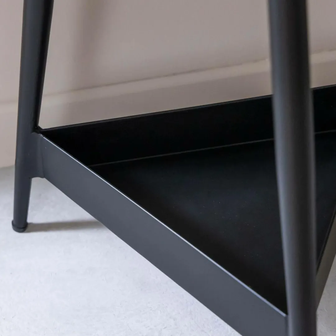 Bout De Canapé & Sellette<Made in Meubles Bout de canapé en bois de manguier et métal noir Tilian