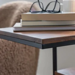 Bout De Canapé & Sellette<Made in Meubles Bout de canapé en bois de manguier et métal Harald