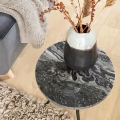 Bout De Canapé & Sellette<Made in Meubles Bout de canapé en marbre gris Eva