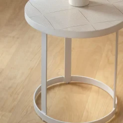 Bout De Canapé & Sellette<Made in Meubles Bout de canapé en métal blanc Gwen