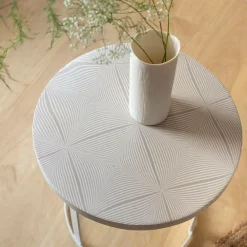 Bout De Canapé & Sellette<Made in Meubles Bout de canapé en métal blanc Gwen