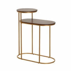 Bout De Canapé & Sellette<Made in Meubles Bout de canapé en métal et bois de manguier Léon