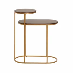 Bout De Canapé & Sellette<Made in Meubles Bout de canapé en métal et bois de manguier Léon