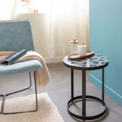 Bout De Canapé & Sellette<Made in Meubles Bout de canapé en métal noir Gwen