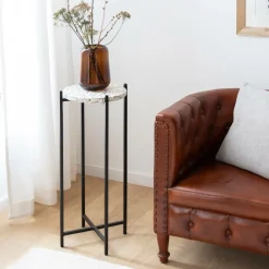 Bout De Canapé & Sellette<Made in Meubles Bout de canapé en terrazzo et métal Paulus