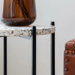 Bout De Canapé & Sellette<Made in Meubles Bout de canapé en terrazzo et métal Paulus