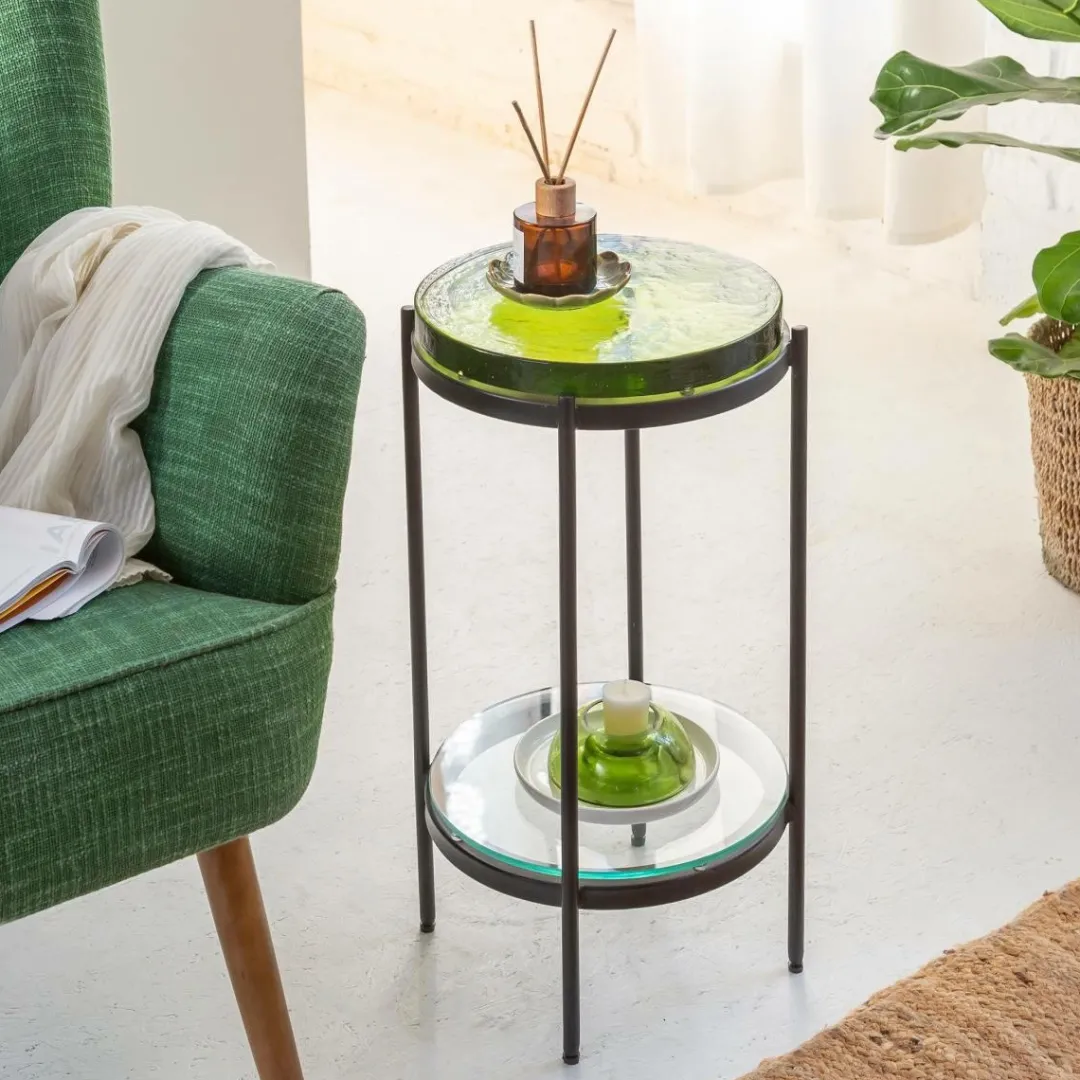 Bout De Canapé & Sellette<Made in Meubles Bout de canapé plateau en verre Lise