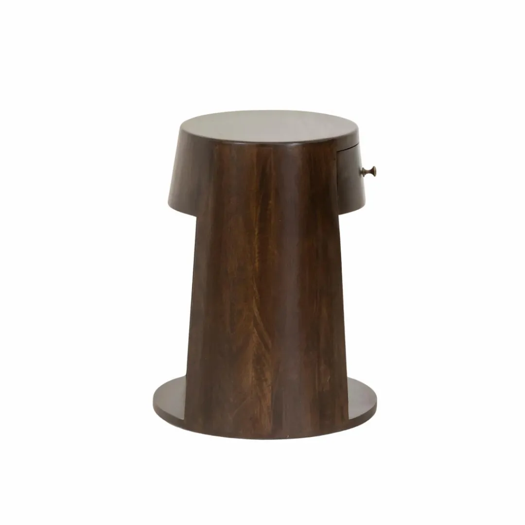 Bout De Canapé & Sellette|Chevet<Made in Meubles Bout de canapé rond en bois de manguier Isao
