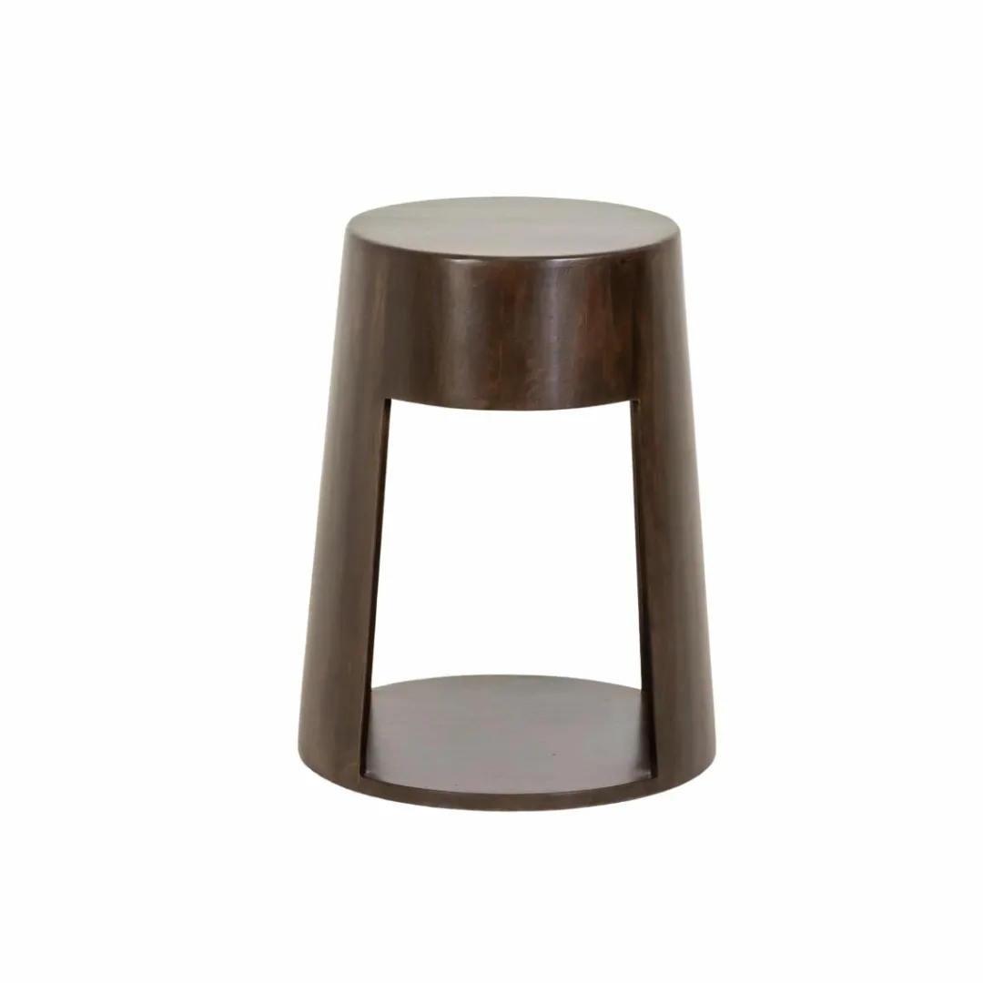 Bout De Canapé & Sellette|Chevet<Made in Meubles Bout de canapé rond en bois de manguier Isao