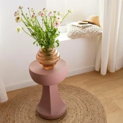 Bout De Canapé & Sellette<Made in Meubles Bout de canapé rose Marguerite