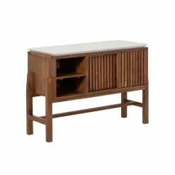 Buffet|Meuble Sous Vasque<Made in Meubles Buffet 2 portes en bois d'acacia et terrazzo Kaelis