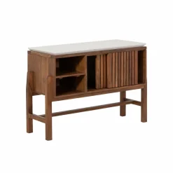 Buffet|Meuble Sous Vasque<Made in Meubles Buffet 2 portes en bois d'acacia et terrazzo Kaelis